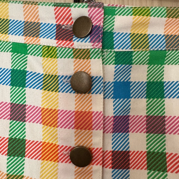 Smak Parlour Rainbow Gingham Mini Skirt NWOT - Picture 3 of 6
